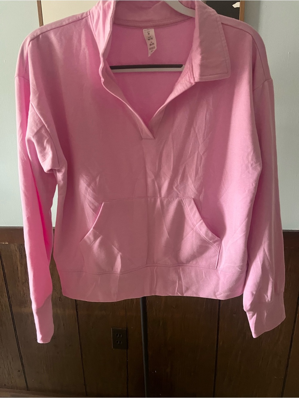 Balance Collection Pink Quarter-Zip Pullover Sweatshirt